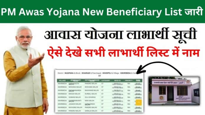 PM Awas Yojana New Beneficiary List जारी : ऐसे देखे सभी लाभार्थी लिस्ट में नाम