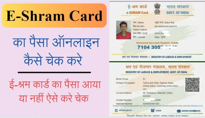 E-shram Card ka paisa